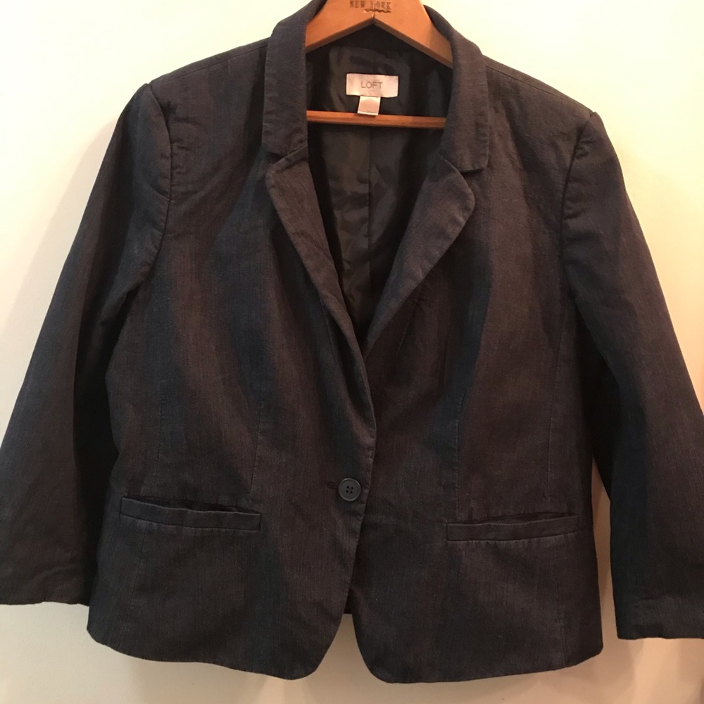 Loft Blazer in Navy/Jean Stretch